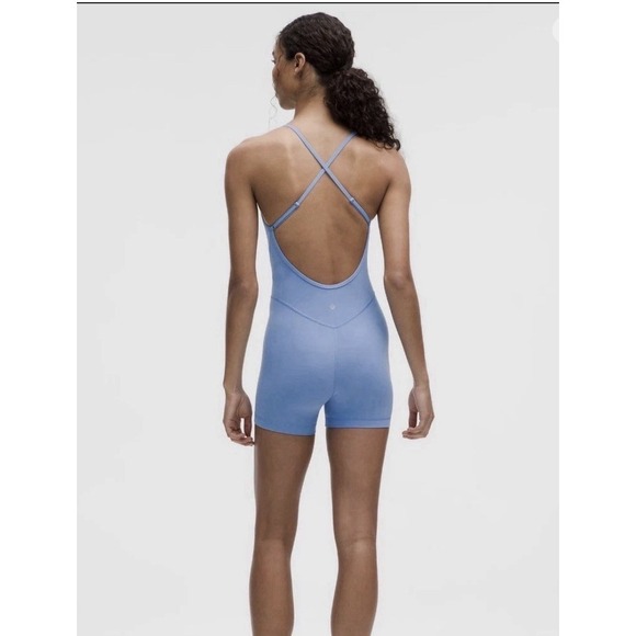 Lululemon Align Cross-Back Bodysuit 4" Pool Party Sz 10 NWT Retail $128 - Picture 2 of 7